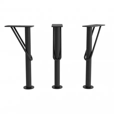 Jeu 2 pieds DEVA NOIR Hauteur 330 mm - SALGAR 84126