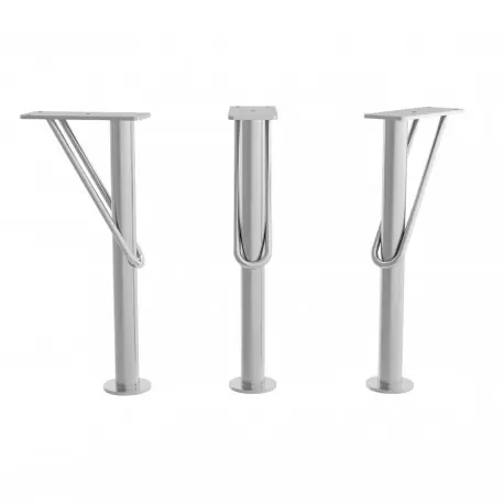 Jeu 2 pieds DEVA CHROME Hauteur 230 mm - SALGAR 84130