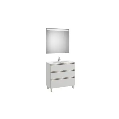The Gap Pack Cpt 3T 800Mm (Unik+Miroir) Blanc Brillant - ROCA A851530806