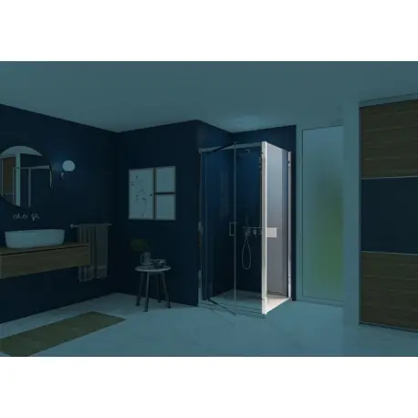 Smart Express Paroi Fixe 90X190 Cm Profile Chrome Verre Transparent - KINEDO PA1932CTNE