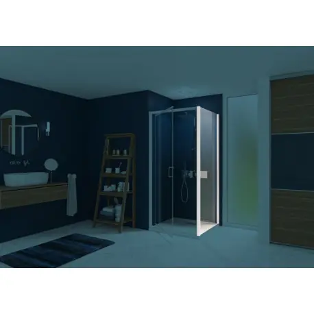 Smart Express Paroi Fixe 100X190 Cm Profile Blanc Verre Transparent - KINEDO PA1933BTNE