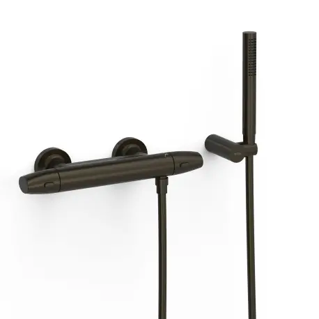 Ensemble douche thermostatique Noir bronze - TRES 19016439KMB