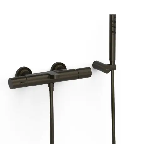 Ensemble douche bain-douche thermostatique Noir bronze - TRES 19017429KMB