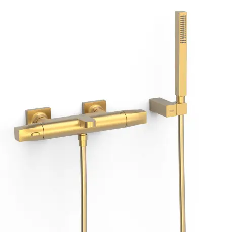 Ensemble douche bain-douche thermostatique Or Mat 24K - TRES 19017459OM