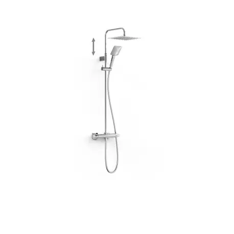 Colonne de douche thermostatique 2 voies Chrome - TRES 19038706