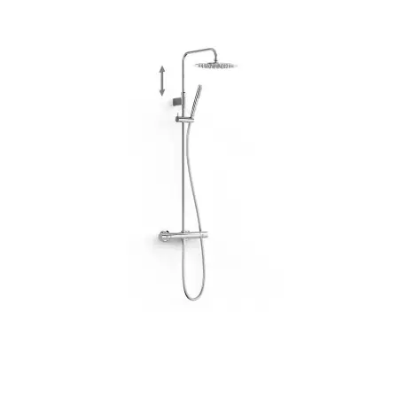 Colonne de douche thermostatique 2 voies Chrome - TRES 19038708
