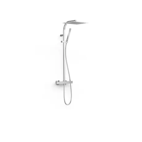 Colonne de douche thermostatique 2 voies Chrome - TRES 19039308