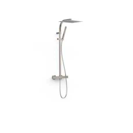 Colonne de douche thermostatique 2 voies Acier - TRES 19039308AC