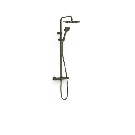 Colonne de douche thermostatique 2 voies Noir bronze - TRES 19039314KMB