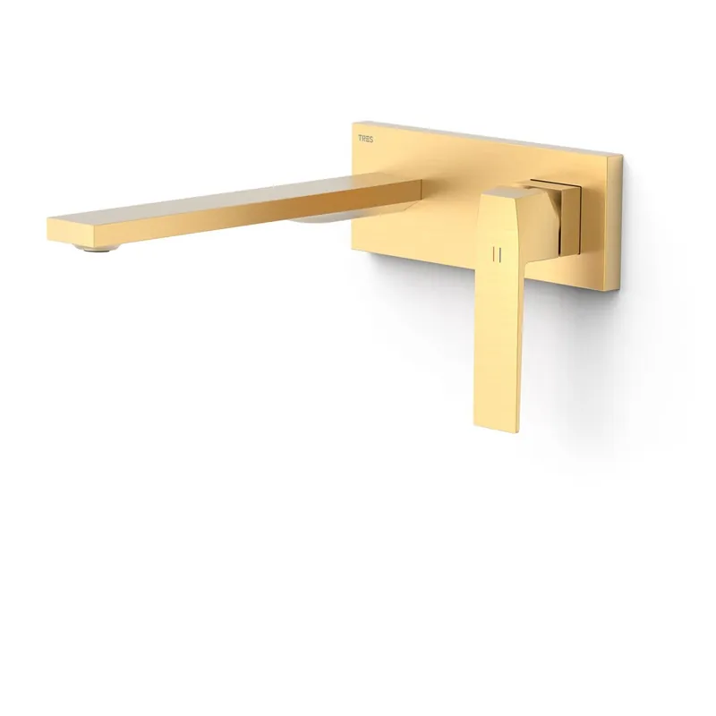Façade mitigeur lavabo Or Mat 24K - TRES 20230032OM