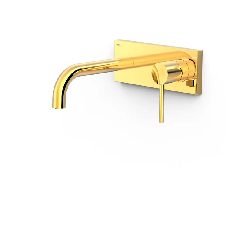 Façade mitigeur lavabo Or 24K - TRES 26230031OR