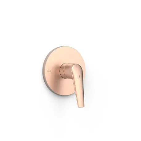 Mitigeur douche encastré 1 voie Rapid-box Or Rose Mat 24K - TRES 28127810OPM