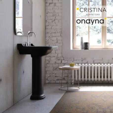 Colonne céramique pour lavabo noir mat WALDORF - CRISTINA ONDYNA WD417013