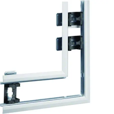 Angle plat pour BKIS épais 25mm simple hauteur acier RAL 9016 Pure - HAGER BKIS251305E9016