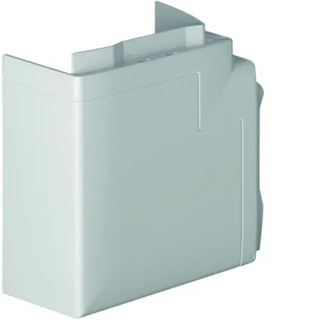 Angle plat et dérivation queraz enclipsage direct pour BD50100 RAL 9016 Pure - HAGER GBD5010059016