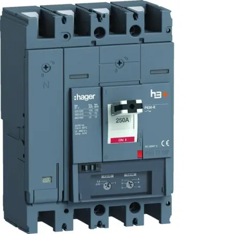 Disjoncteur h3+ P630 TM 4x250A 70kA - HAGER HEW251DR