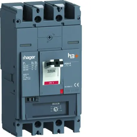 Disjoncteur h3+ P630 MAG 3x320A 70kA - HAGER HEW320BR