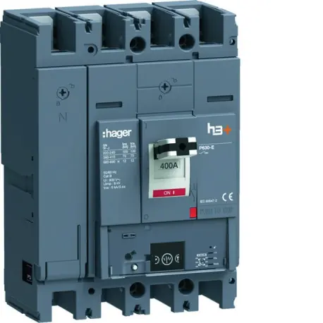 Disjoncteur h3+ P630 Energy 4x400A 70kA - HAGER HEW401NR