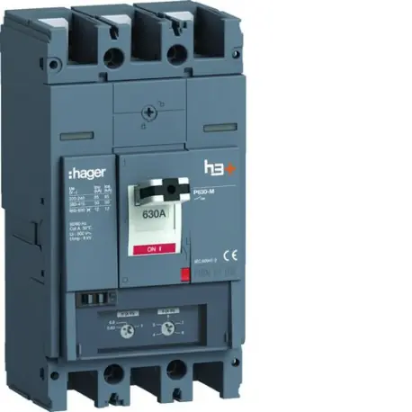 Disjoncteur h3+ P630 TM 3x630A 50kA - HAGER HMW630DE