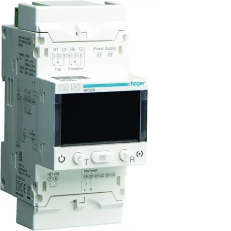 Relais dif 0.03-30A temp 50% lcd test - HAGER HR526