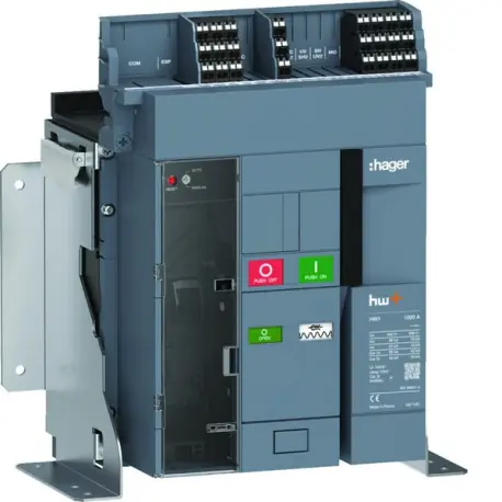 Disjoncteur Ouvert HW1 66kA 1000A 3P Fixe pour TU sentinel - HAGER HW1E310FB