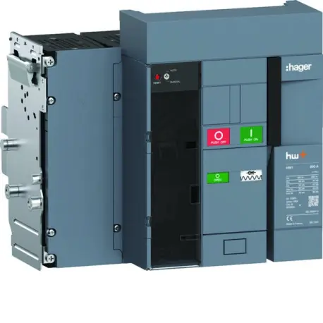 Disjoncteur Ouvert HW1 66kA 800A 4P Débrochable pour TU sentinel - HAGER HW1E408DB