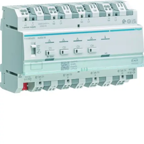 Module 4 sorties variation éclairage 300W par voie / New Easy / Parallélisation - HAGER TYAS664AN