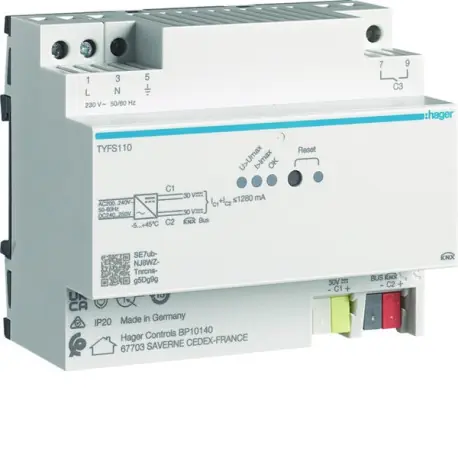 Alimentation Bus 30V TBTS 1280 mA - HAGER TYFS110