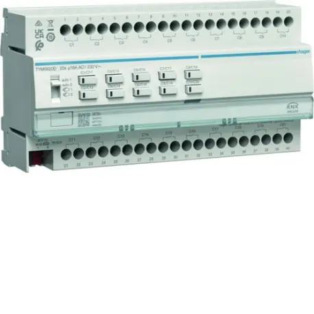 Module 20 sorties 16A/230V~ adapte pour charges capacitives / New Easy - HAGER TYMS620D