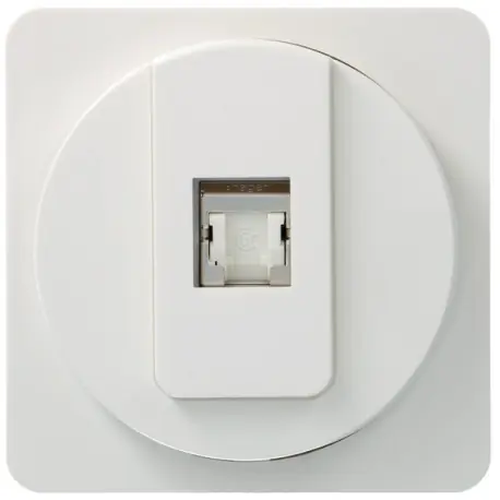 Prise RJ45 catégorie 6a pour Grade 3 TV complet Ateha - HAGER WJC228B