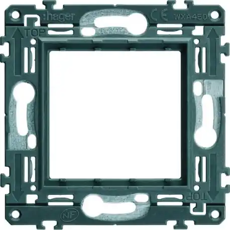 Support gallery 2 modules carton de 50 pour mécanismes gallery - HAGER WXA45050