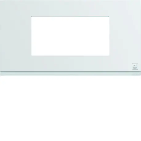 Plaque gallery plastique injecté 4 modules entraxe 71mm pure antibacterien - HAGER WXP9904