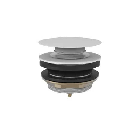 Bonde de vidage clic-clac pour baignoire 70 mm Blanc mat - TRES 13474010BM