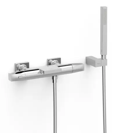 Robinet thermostatique mural pour baignoire et douche Chrome - TRES 19017489