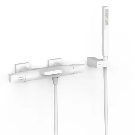 Robinet thermostatique mural pour baignoire et douche Blanc mat - TRES 19017489BM