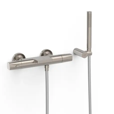 Robinet thermostatique mural pour baignoire et douche Acier - TRES 19017499AC