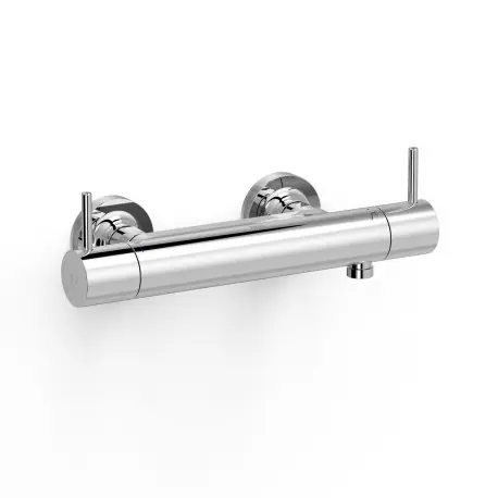 Robinet thermostatique mural pour douche avec leviers ergonomiques PMR Chrome - TRES 19026410