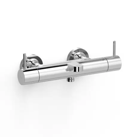 Robinet thermostatique mural pour baignoire et douche avec leviers ergonomiques PMR Chrome - TRES 19027410