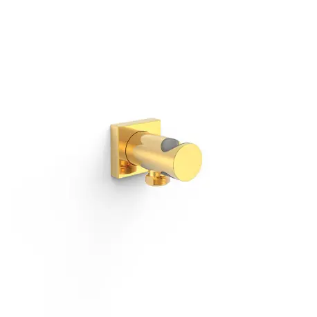 Support fixe avec arrivée d’eau pour douchette Or 24K - TRES 21118221OR