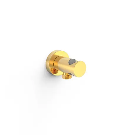 Support fixe avec arrivée d’eau pour douchette Or 24K - TRES 26118221OR