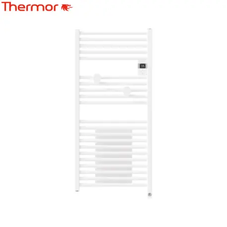 Sèche-serviettes électrique 1500W (1000W+500W) RIVA 5 soufflant Blanc brillant - THERMOR