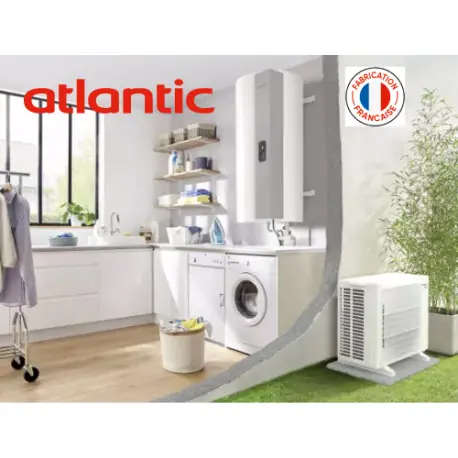 Chauffe-eau thermodynamique Calypso connecté split inverter vertical mural 150L - Atlantic 232522