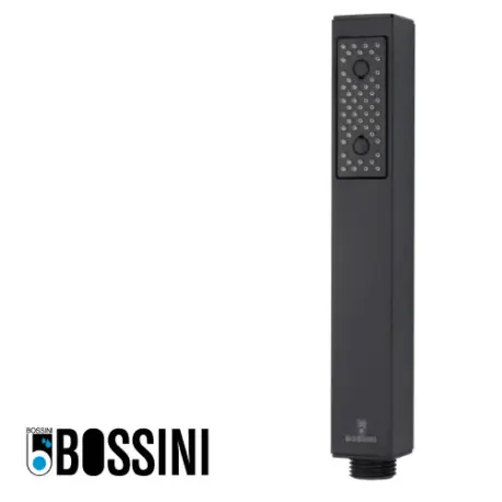 Douchette laiton jet de pluie cube noir mat BLACK & WHITE - BOSSINI B00255073
