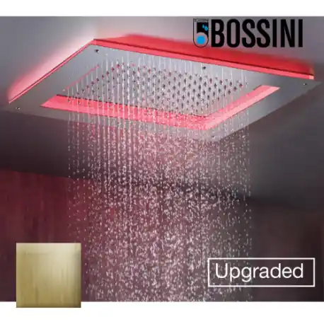 Cadre rétrofit à LED chromothérapie or brossé pour plafonds de douche - Bossini HI0001043