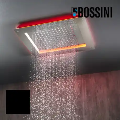 Cadre rétrofit à LED chromothérapie noir mat pour plafonds de douche - Bossini HI0391073