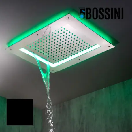 Cadre rétrofit à LED chromothérapie noir mat pour plafonds de douche - Bossini HI0925073