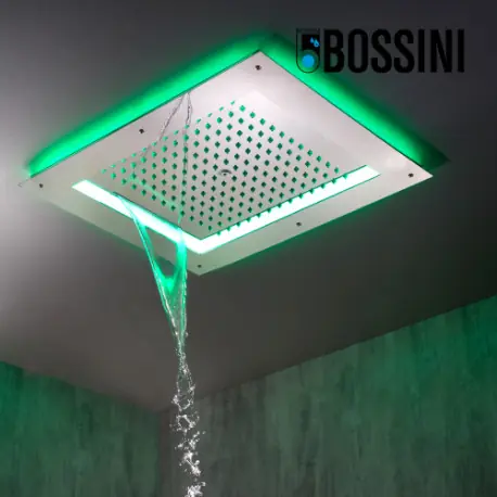Cadre rétrofit à LED chromothérapie chromé pour plafonds de douche - Bossini HI0930030