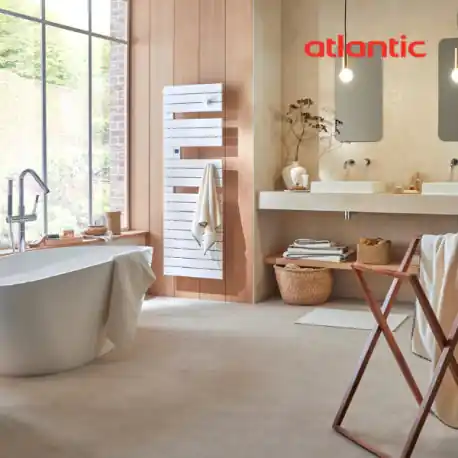 Sèche-serviettes soufflant ATLANTIC - NEFERTITI mat à gauche 1750W (750W+1000W) 850070