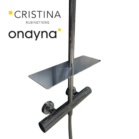 Porte savon pour colonnes cristina metal brosse - CRISTINA ONDYNA AB00377