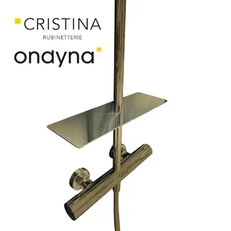 Porte savon pour colonnes cristina or brosse - CRISTINA ONDYNA AB00396P